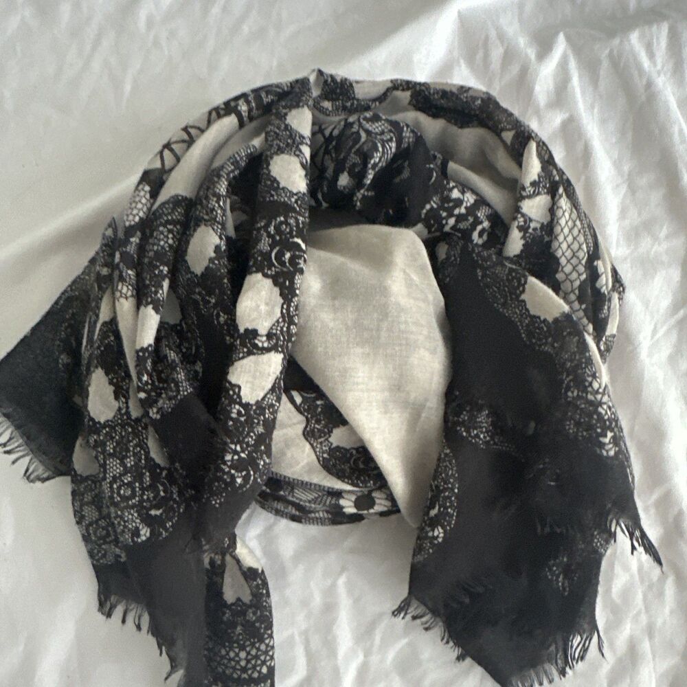 Skull Scarf Square 45" Boho Halloween - Picture 8 of 12